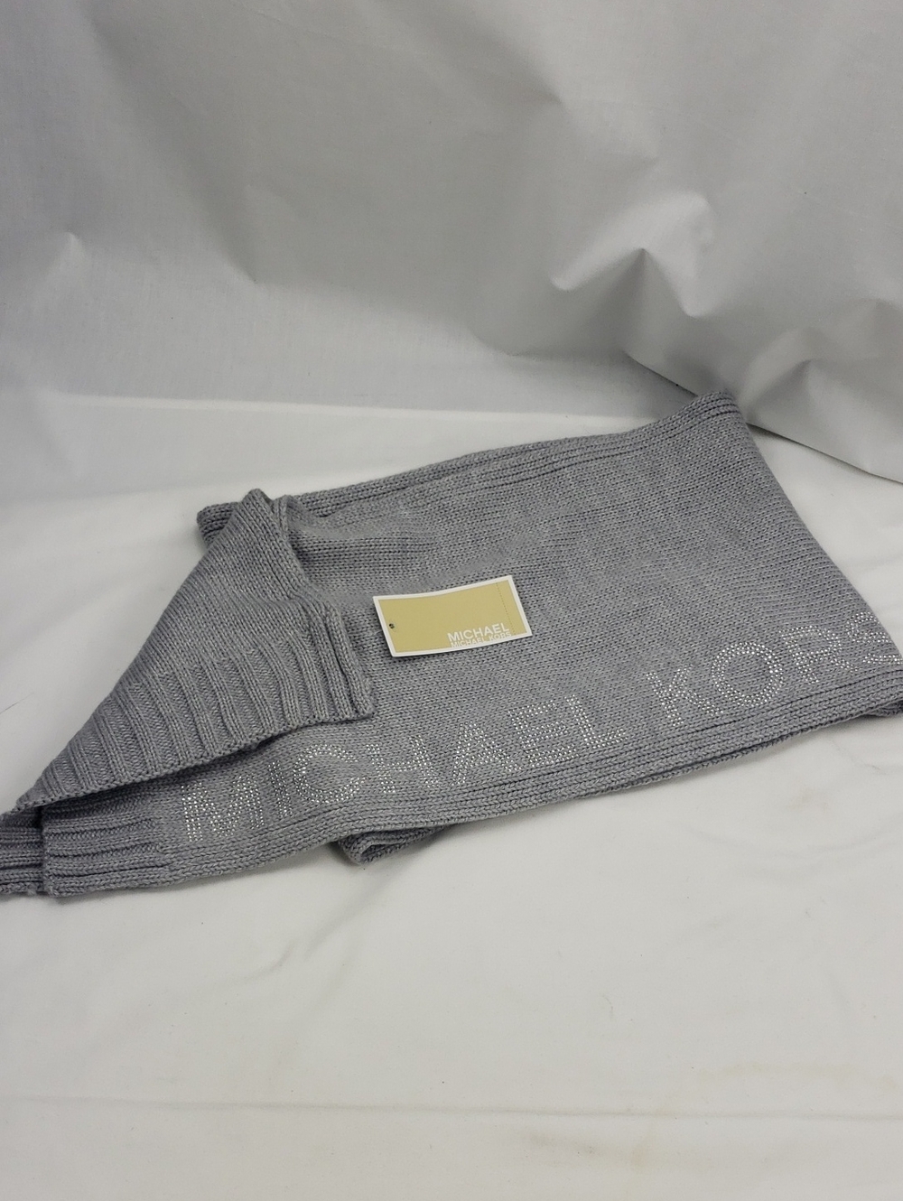 Michael Kors Gray Scarf With Metal Embellished NWT